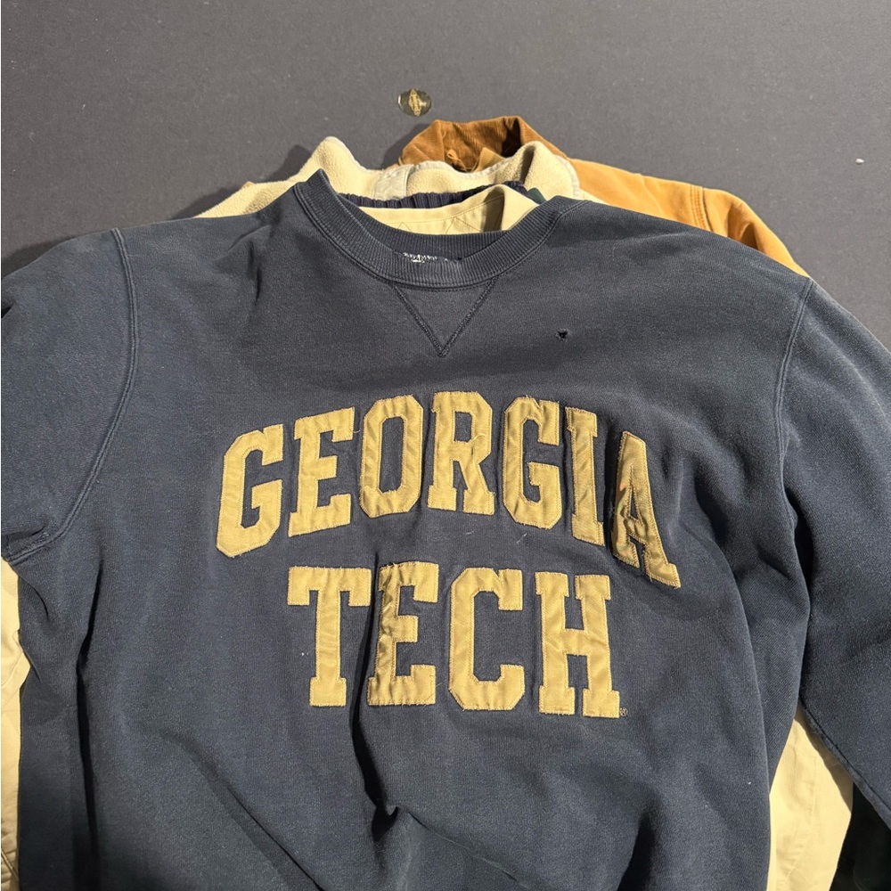 Georgia Tech Vintage Champion Navy Sweatshirt